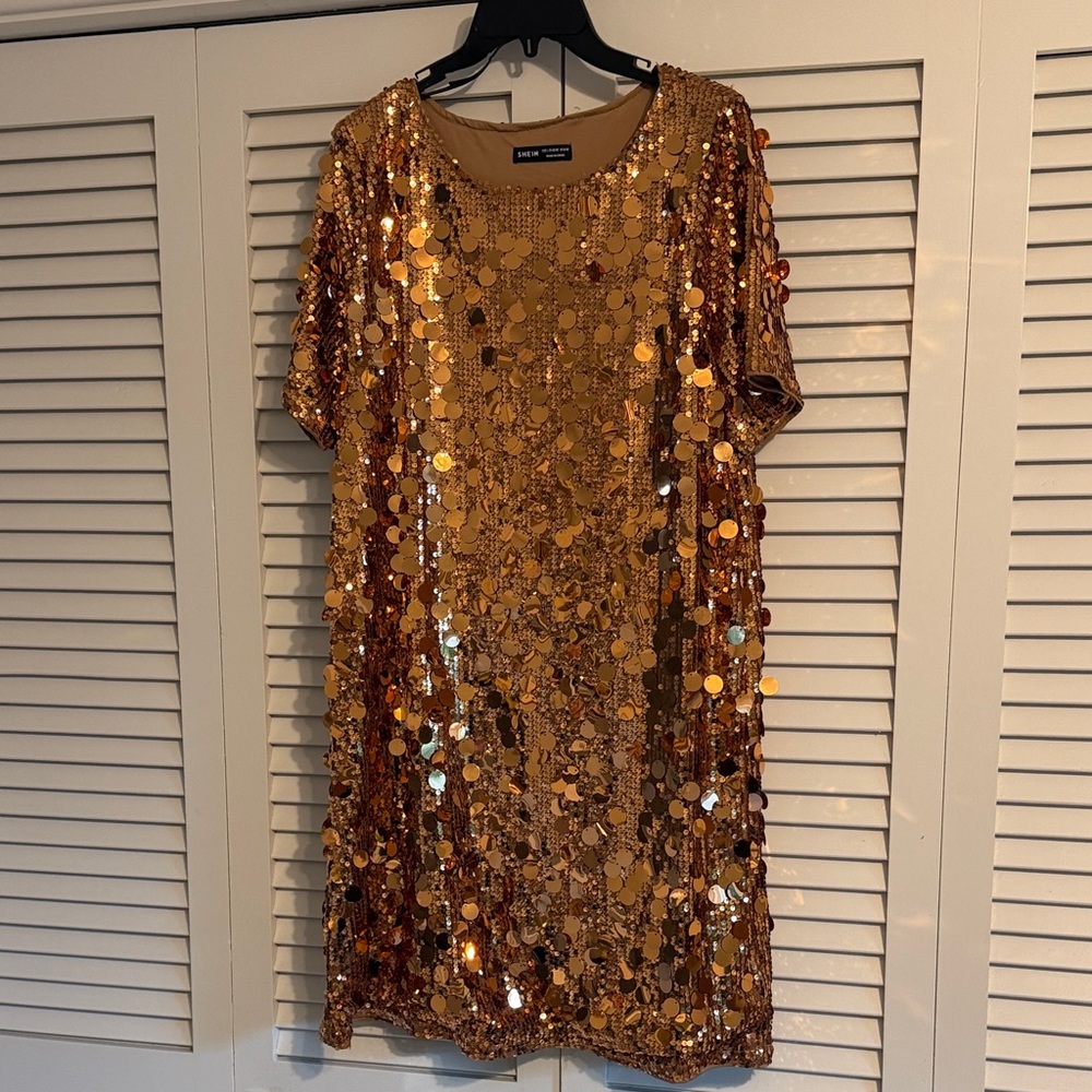 Sequin gold dress